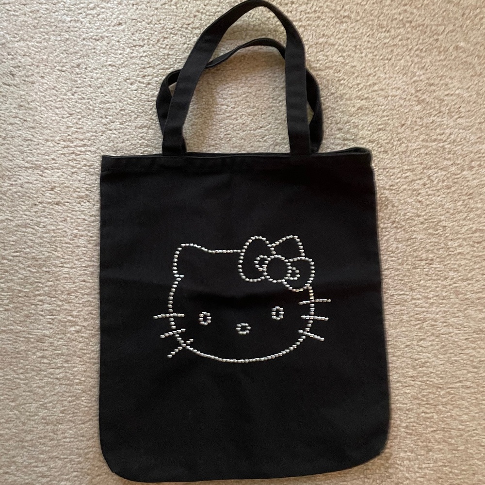 hello kitty black canvas bag